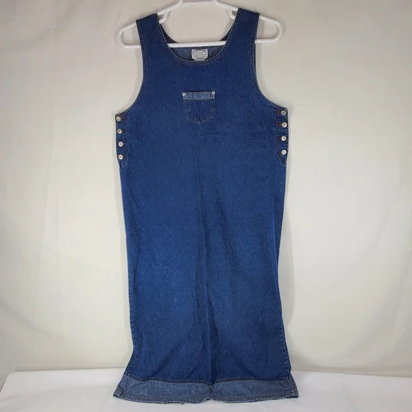 Carolina Blues | Dresses | Womens L Large Vtg Carolina Blues Soft Denim  Jean Maxi Dress Sleeveless 5 Euc | Poshmark